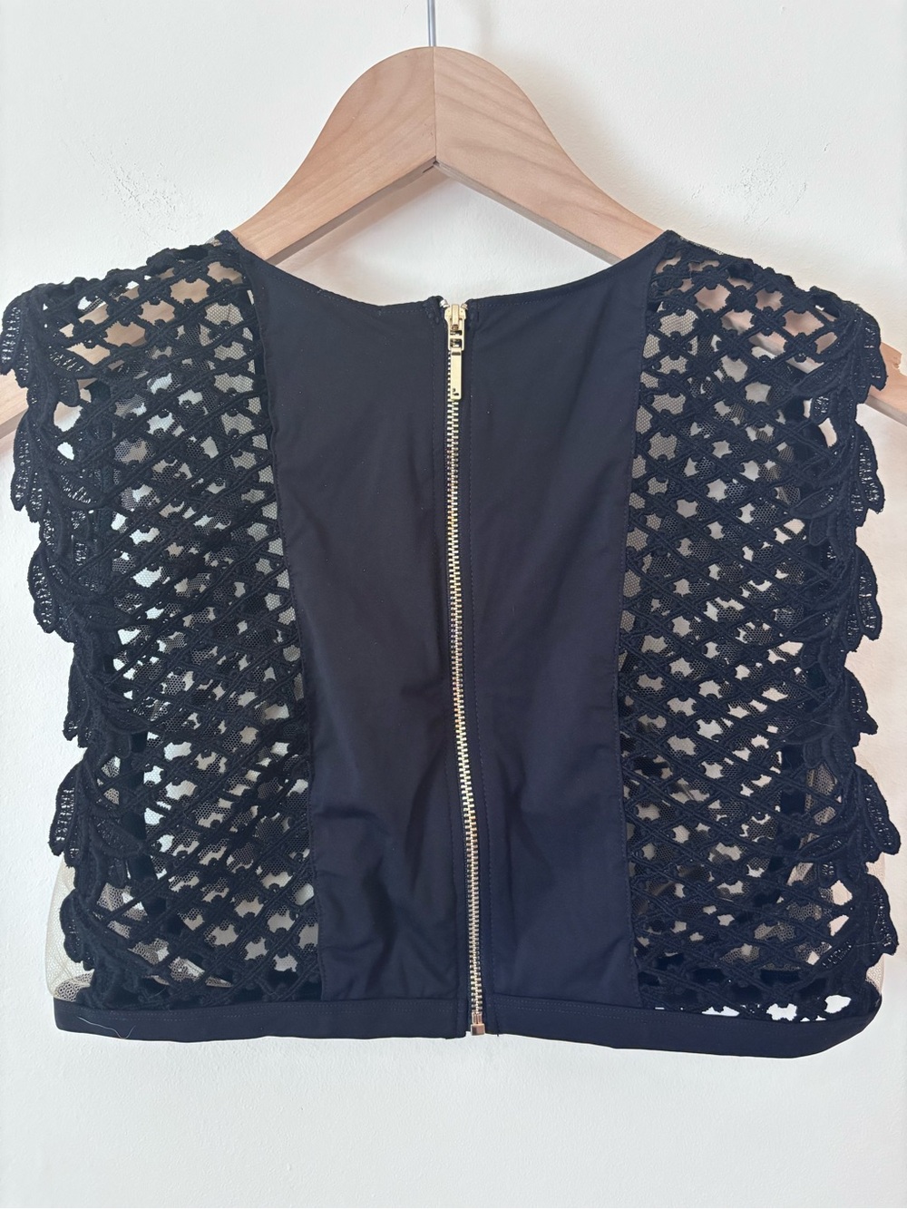 Livy Black Lace Sheer Crop Bralette / bustier top 36c - Women Intimates - Picture 6 of 7